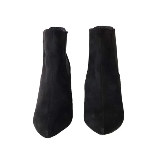 Lulus black suede Rabea heeled booties - Picture 4 of 9